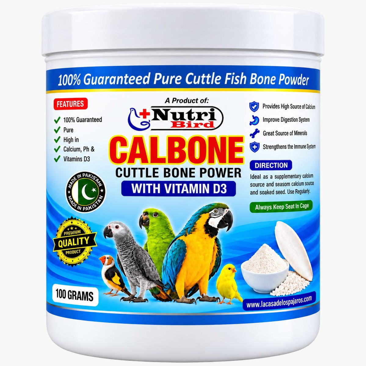 CALBONE - Cuttlefish Bone Powder with D3