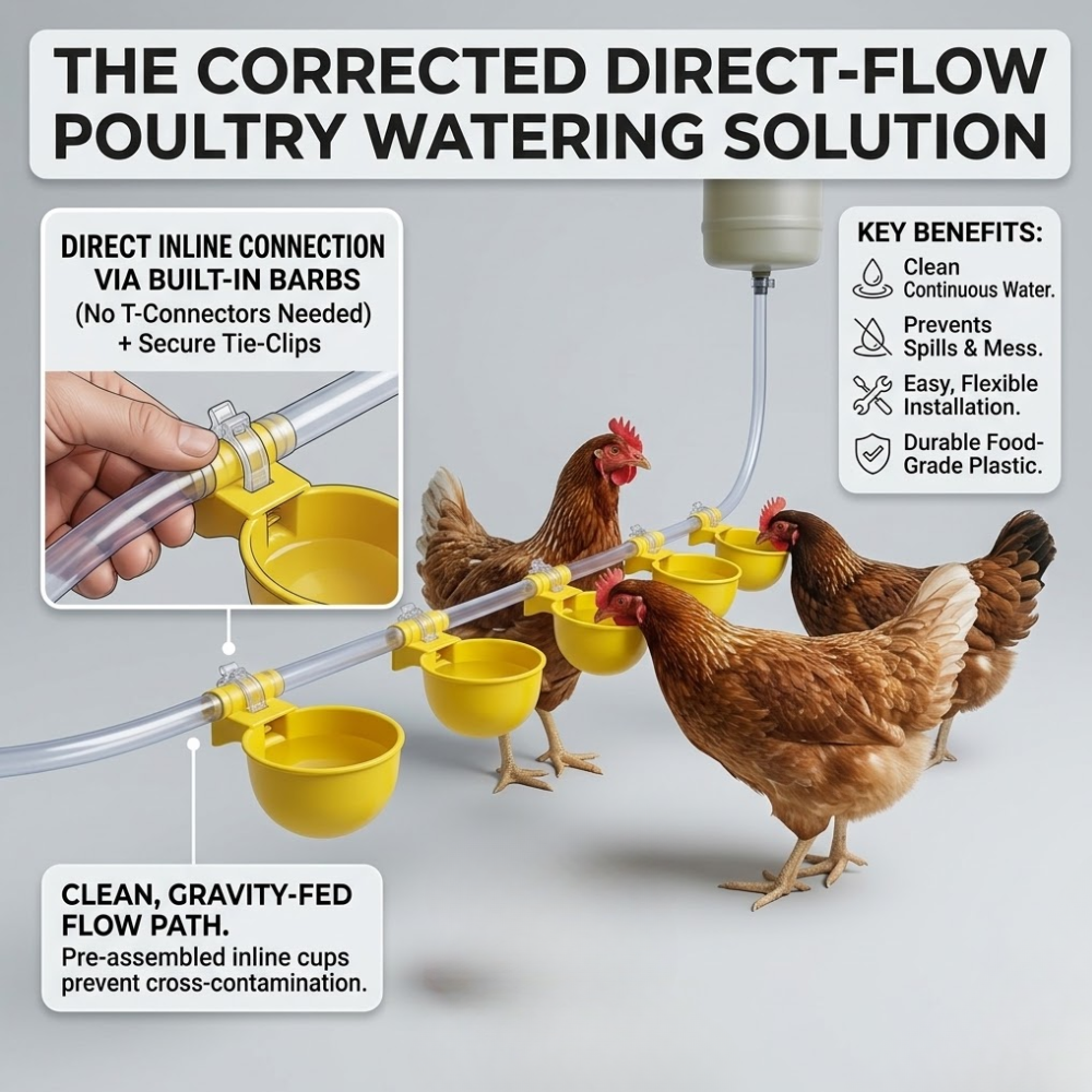 Bird Auto Water Cup – Horizontal