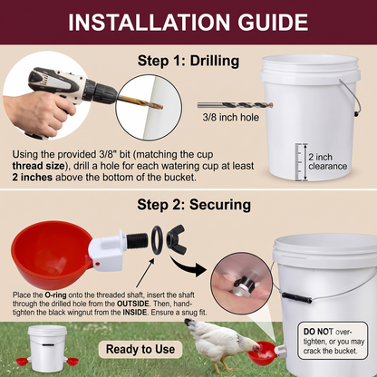 Bird Auto Water Cup – Straight Nozzle